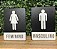 Placas de Sinalização em MDF para Banheiro Masculino e Feminino - Imagem 2