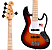 Baixo 5 Cordas Sx Vtg Series Jazz Bass 3 Tone Sunburst - Imagem 1