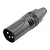 Plug Xlr Cannon Macho Profissional Metal Preto - Imagem 1