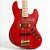 Baixo 5 Cordas Ativo AtelierZ M#265 Magnitude Custom Transparent Red Japonês - Imagem 1
