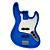 Porta Treco Organizador Baixo Jazz Bass Blue 3D - Imagem 1