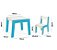 CONJ. MESA + CADEIRA INFANTIL - AZUL - Imagem 1