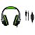 WARRIOR RAMA HEADSET GAMER USB+P3+P2 GREEN LED - Imagem 1