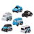KIT COM 6 MINI CARRINHOS PULL BACK/FRICCAO COM BOLSA PORTATIL  POLICIA - Imagem 1