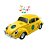 CARRINHO DE BRINQUEDO BEETLE COM LUZ E SOM BATE E VOLTA GIRA 360 AMARELO - Imagem 1