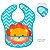 BABADOR COM BOLSO ANIMAL FUN LEAO - Imagem 1