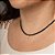 COLAR DE CRISTAL COM LETRINHA DE ZIRCÔNIA - PRETO - Imagem 2