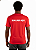 Camiseta de 95% Algodão + 5% Elastano - Adulto Vermelho. - Imagem 4