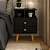 Mesa de Cabeceira Retrô Preta MDF 15mm com 2 Gavetas, Pés Palito e Fundo – Enviada Montada | Casa Decor - Imagem 6