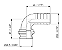 CONEXÃO ANGULAR 116420 – PARA PORCA FLY NUT - ENCAIXE PARA MANGUEIRA Ø20mm ARAG - Imagem 2
