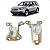 Par Dobradiça Porta Traseira Esquerda Subaru Forester 2012 - Imagem 1