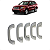 Kit Alça Teto Com Gancho Hyundai Santa Fé 2009 2010 2011 - Imagem 1