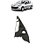 Moldura Interna Retrovisor Peugeot 206 207 1999 2000 2001 - Imagem 1