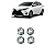 Jogo 4 Porcas Roda Toyota Yaris  1.5 2019 2020 a 2024 - Imagem 1