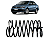 Par De Mola Traseira Volkswagen Voyage 1.6 2020 2021 2022 - Imagem 1