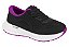 Tênis Infantil Esportivo Preto e Roxo - Imagem 1