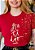 Camiseta Feminina Gratidão estrelas -Cor Vermelho - Imagem 3
