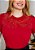 Camiseta Feminina Abençoada Gola -Cor Vermelho - Imagem 3