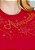 Camiseta Feminina Abençoada Gola -Cor Vermelho - Imagem 2