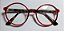Óculos Receituário Redondo Vermelho Estilo - Imagem 4