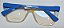 Óculos Feminino Gatinho Branco Azul Acetato - Imagem 2