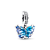 Charm Pendente Borboleta Em Vidro Murano Azul - Imagem 1