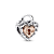 Charm Divisível Coração e Cadeado em Dois Tons - Imagem 1