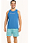 Pijama Masculino Premium Regata + Short Xadrez Azul Turquesa - Imagem 3