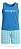 Pijama Infantil Menino Regata + Short Xadrez Azul Turquesa - Imagem 4
