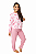 Pijama Moletom Feminino Bolinhas Poliéster Viscose Luxuoso - Imagem 5