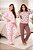 Kit 2 Pijamas Moletom Femininos Estampados Premium Luxuoso - Imagem 1