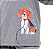 Pijama Longo Infantil Menina Dog Cinza Listrado Inverno - Imagem 3