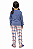 Pijama Longo Infantil Menina Xadrez Azul Heart Hug Inverno - Imagem 2