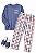 Pijama Longo Infantil Menino Xadrez Azul Heart Hug Inverno - Imagem 3