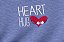 Pijama Longo Juvenil Menina Xadrez Azul Heart Hug Inverno - Imagem 4