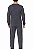Pijama Longo Masculino Liso Mescla Cinza Escuro Confortável - Imagem 2