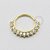 AR38 Argola Torção Cravejada Frontal  10mm  Banho Ouro - Imagem 1