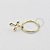 AR46 Argola Pingente Cruz Chapa Banho Ouro - Imagem 1