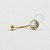 BN16 Navel Zirconia Disco Banho Ouro - Imagem 1