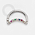 PR29 Lua Daith Cravejado Rainbow Prata 925 - Imagem 1