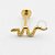 PVD85 Labret Cobra Aço PVD Gold - Imagem 1