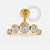 PVD87 Labret Cluster CZ Aço PVD Gold - Imagem 1