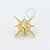 TN1064 Topo Mini Estrela 8 Pontas CZ Titânio PVD Gold - Imagem 1