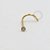 TN259 Nostril Zirconia Flat Titânio PVD Gold - Imagem 1