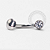 TN1448 Navel Floating CZ Frontal Push Pin Titânio ASTM F-136 - Imagem 1