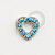 TN1775 Topo Coração Cravejado Azul Titânio ASTM F-136 - Imagem 1