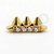 TN709 Topo Barrinha CZ Spikes Titânio PVD Gold - Imagem 1