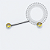 TN2254 Nipple CZ Flat Amarelo Push Pin Titânio ASTM F136 - Imagem 2