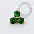 TN2316 Topo Trinity Lux Esmeralda Push Pin Titânio PVD Gold - Imagem 1