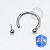 TT74 Ferradura Push Pin Esferas 2.5mm Titânio Mill ® - Imagem 1